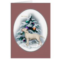 Cadeaux de Noël de bull-terrier Carte De Vœux