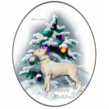Cadeaux de Noël de bull-terrier Découpage En Acrylique