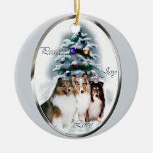 Cadeaux de Noël de chien de berger de Shetland Décoration Pour Sapin De Noël