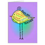 Cadeaux de "oiseau de grammaire" de professeur d'A Carte De Vœux