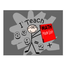 Cadeaux de personne de bâton de professeur de math cartes postales