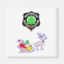 Cadeaux de police de Noël Aimants