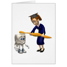 Cadeaux dentaires d'obtention du diplôme d'hygiène carte de vœux