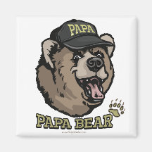 Cadeaux d'ours de papa pour le papa aimants