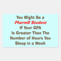Cadeaux drôles d'étudiant de PharmD Autocollants
