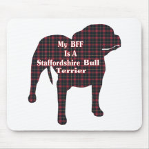 Cadeaux du bull-terrier BFF du Staffordshire Tapis De Souris