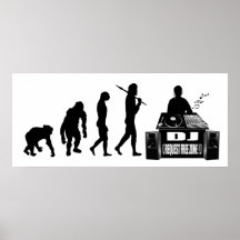 Cadeaux du DJ Dubstep de vitesse d'amants de vinyl Posters