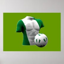 Cadeaux du football du football de drapeau de tors poster