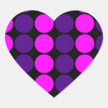 Cadeaux élégants pour des filles : Pois rose et po Autocollants En Cœur