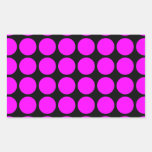Cadeaux élégants pour des filles : Pois rose sur l Sticker En Rectangle