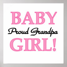 Cadeaux fiers de bébé de grand-papa affiche