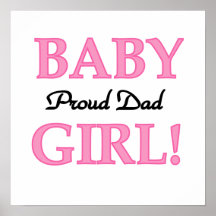 Cadeaux fiers de bébé de papa affiche