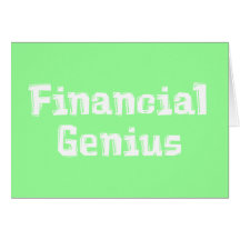 Cadeaux financiers de génie cartes de vœux