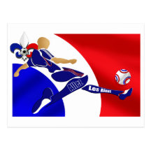 Cadeaux français de volée du football de Bleus d'A Carte Postale