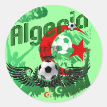 Cadeaux grunges d'Algerie de passionés du football Autocollants