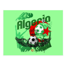 Cadeaux grunges d'Algerie de passionés du football Carte Postale