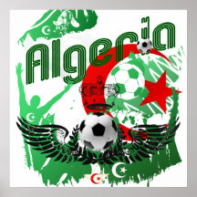 Cadeaux grunges d'Algerie de passionés du football Affiches