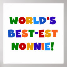 Cadeaux lumineux de couleurs du Meilleur-est Nonni Affiches