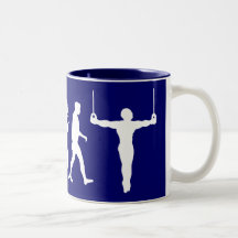 Cadeaux pour des gymnastes - anneaux de gymnastiqu mugs à café