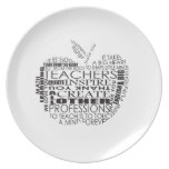 Cadeaux pour des professeurs assiette pour soirée
