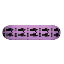Cadeaux pourpres de féministe de puissance de fill skateboard customisable
