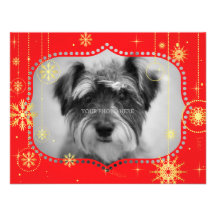 Cadeaux rouges de cadre de photo de Noël Invitations Personnalisées