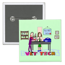Cadeaux vétérinaires de technicien---Art unique Badge Avec Épingle