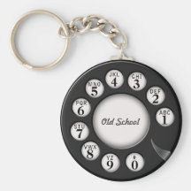 Cadran rotatoire de téléphone de vieille école porte-clefs