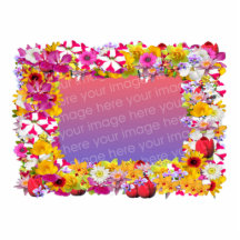 Cadre 4X6 de fleur Photo Sculpture