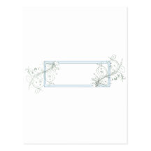 Cadre blanc de flourish cartes postales