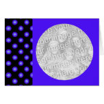 cadre bleu de photo de motif de kaléidoscope cartes de vœux