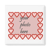 Cadre de coeur pour votre image magnets