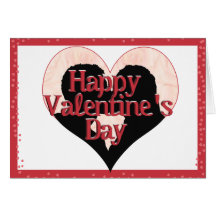 Cadre de forme de coeur carte de vœux