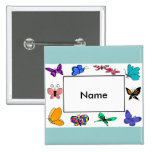 Cadre de papillon, bouton nommé badges avec agrafe