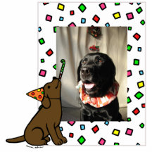 Cadre de photo de bande dessinée de Labrador de ch Découpage En Acrylique