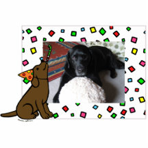 Cadre de photo de bande dessinée de Labrador de ch Découpages En Acrylique