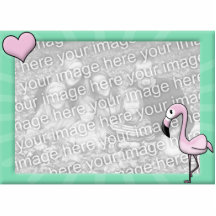Cadre de photo de flamant de Kawaii Découpage En Acrylique