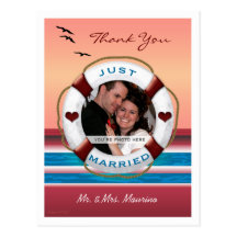 Cadre de photo de Merci de croisière de mariage - 