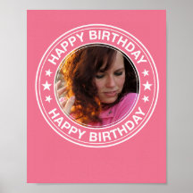 Cadre de tableau de joyeux anniversaire dans le ro affiches