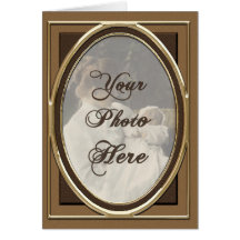 Cadre en cuir victorien vintage de photo carte