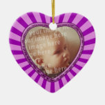 Cadre en forme de coeur de photo ornements
