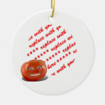 Cadre heureux de sourire de photo de tomate décorations de noël