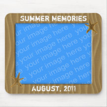 Cadre Mousepad de photo de souvenirs d'été Tapis De Souris