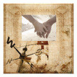 cadre occidental de photo de mariage campagnard de