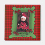 Cadre personnalisable de photo de Noël 2009 Magnets Pour Réfrigérateur