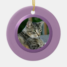 Cadre personnalisé de photo d'animal familier (mau ornement de noël