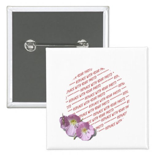 Cadre rose de photo de deux pavots badges
