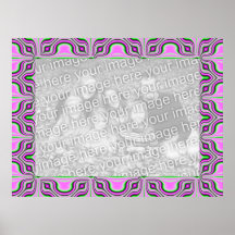 cadre rose de photo de fractale posters