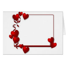 cadre rouge de coeur - personnalisable carte