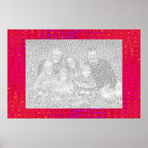 cadre rouge-rose sauvage de photo posters